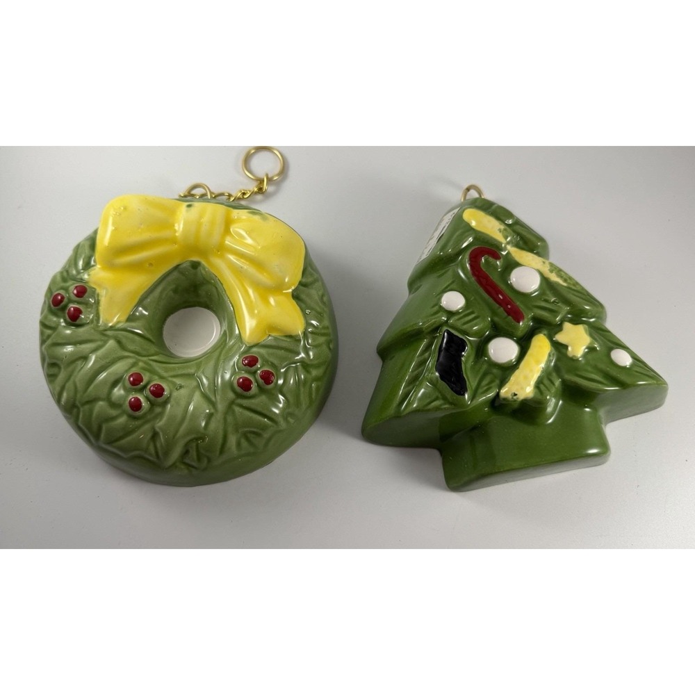 Vintage 1980's Cook's Tools Ceramic Christmas Tree Wreath Decorative Molds - Picture 3 of 10